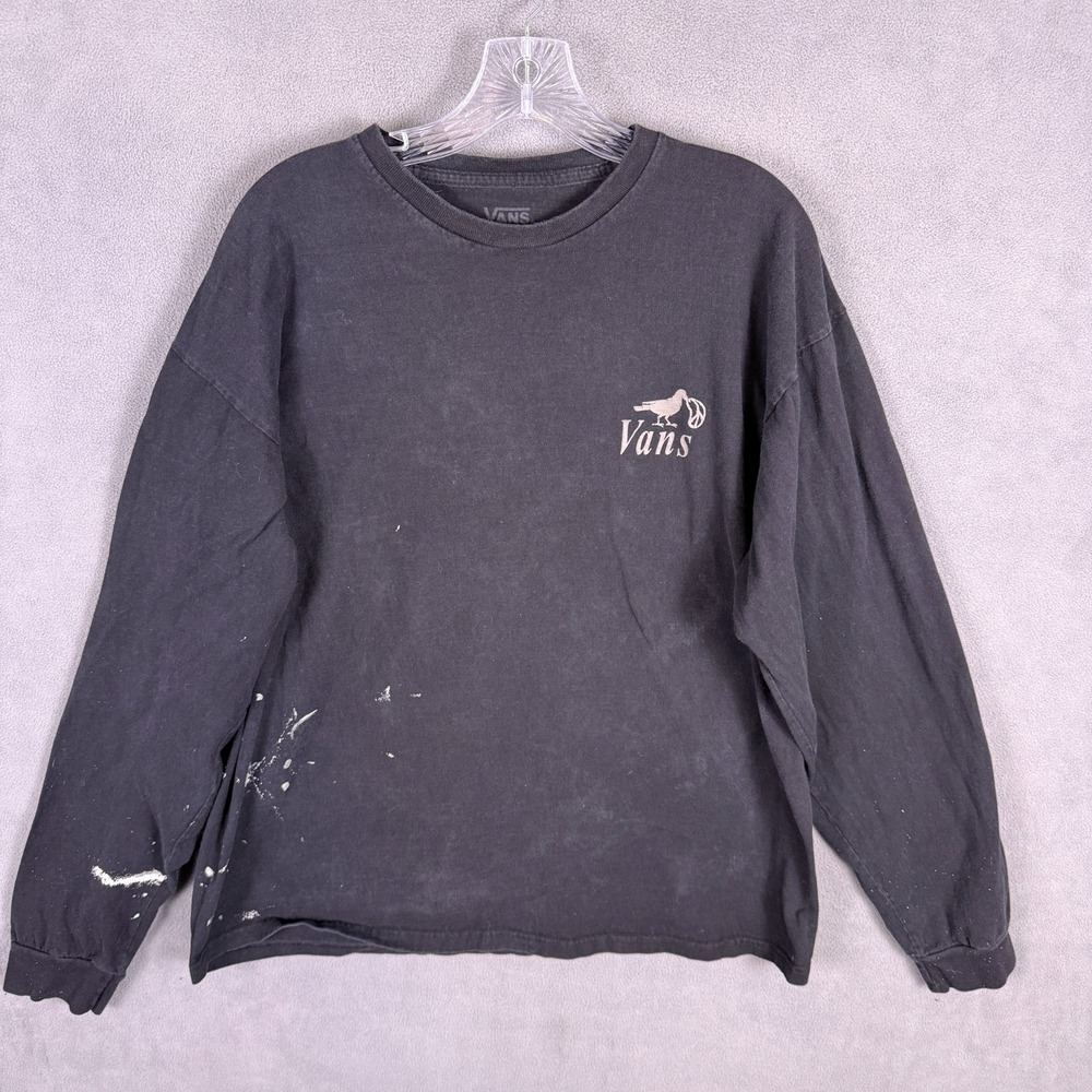 Y2K Vans‎ Mens Graphic T Shirt Long Sleeve XL Retro Skater Grunge 90s 00s Logo
